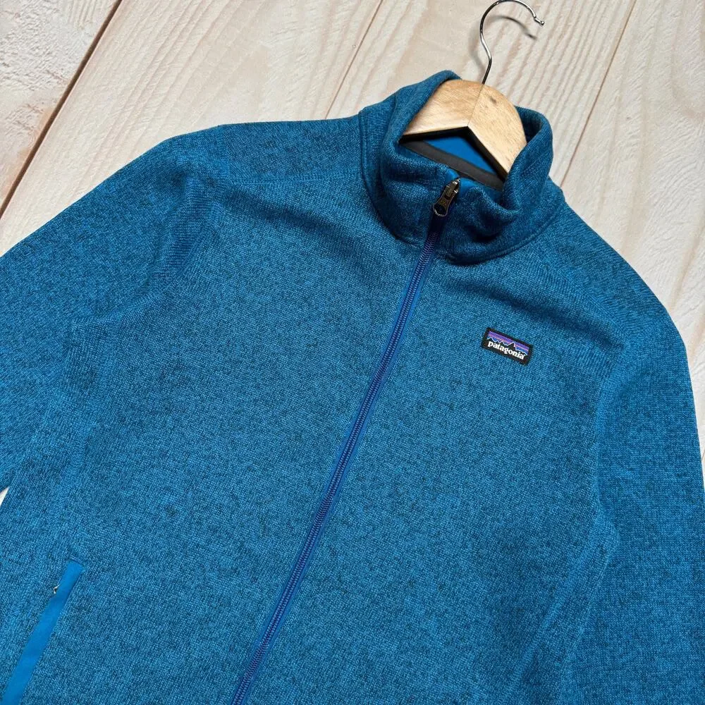 Patagonia Kids Better Sweater Youth XL 14 Full Zip Fleece Jacket Heather Blue
